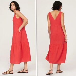 Marine Layer Corinne Double Cloth Maxi Dress